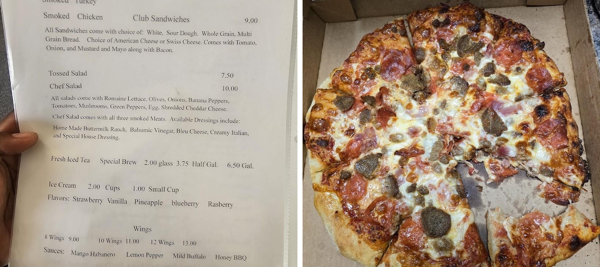 Square Deal Pizza Menu