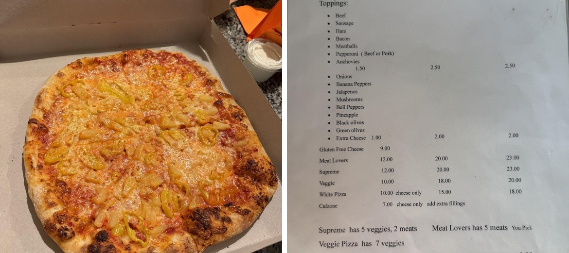 Square Deal Pizza Menu